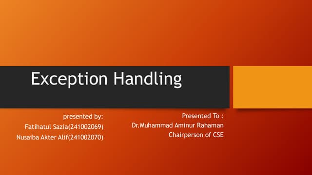 oop theory slide exception handiling .pdf