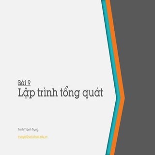 Oop unit 09 lập trình tổng quát