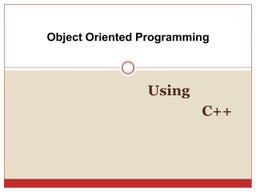 Object Oriented Programming | PPT