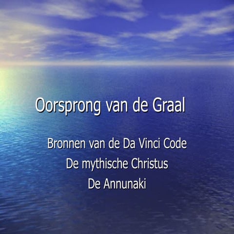 Oorsprong Van De Graal | PPT