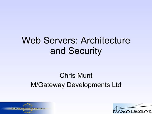 Web Servers: Architecture and Security