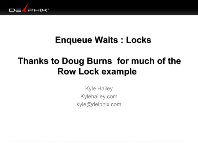OOUG: Oracle transaction locking