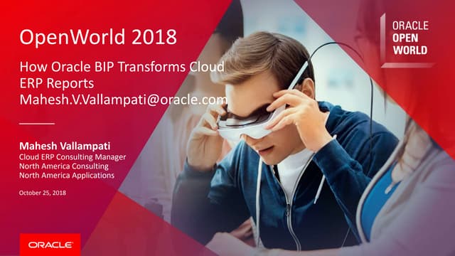 Oracle BI Publisher to Transform Cloud ERP Reports