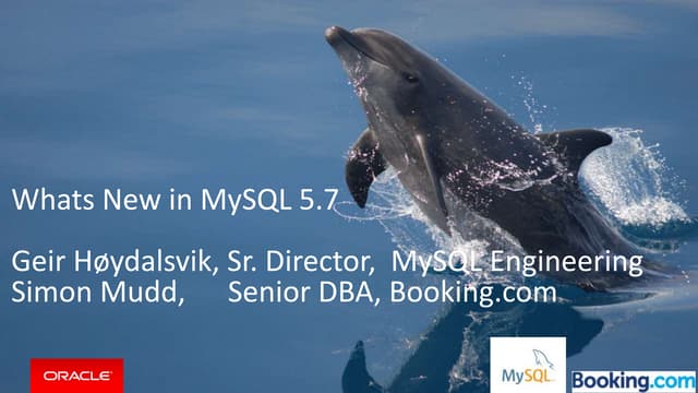 2015: Whats New in MySQL 5.7, At Or...