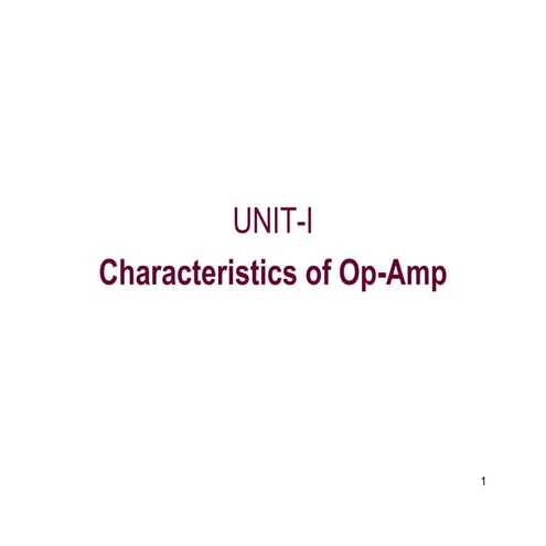 operational amplifiers basic -  introduction