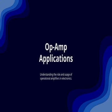 Op-Amp Applications for full detailed infom