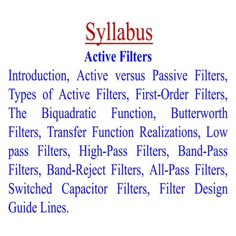 Op amp applications filters cw final (2)