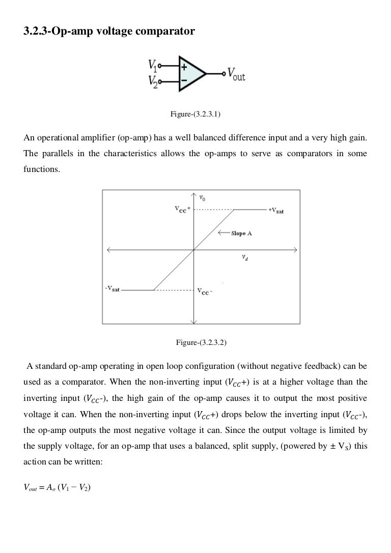 Op amp comparator