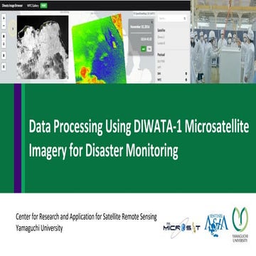Data Processing Using DIWATA-1 Microsatellite Imagery for Disaster Monitoring