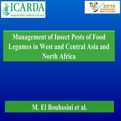 Management of Insect Pests of Food Legumes in West and Central Asia and North...
