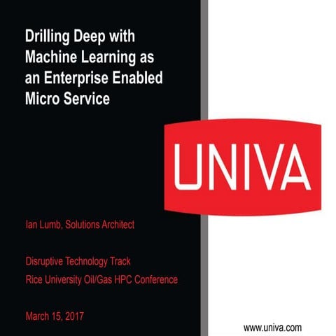 Drilling Deep with Machine Learning as an Enterprise Enabled Micro Service