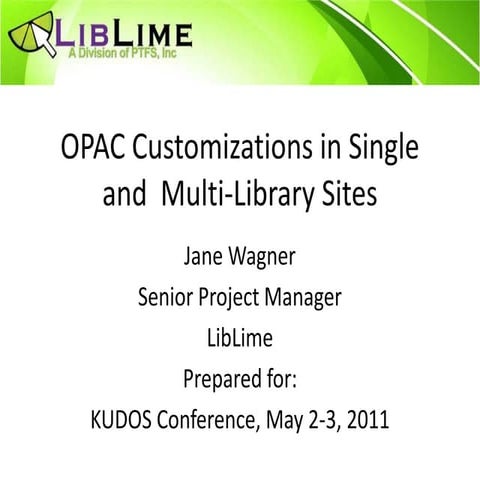Opac customization