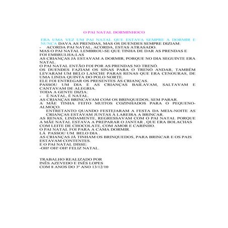 O pai natal dorminhoco