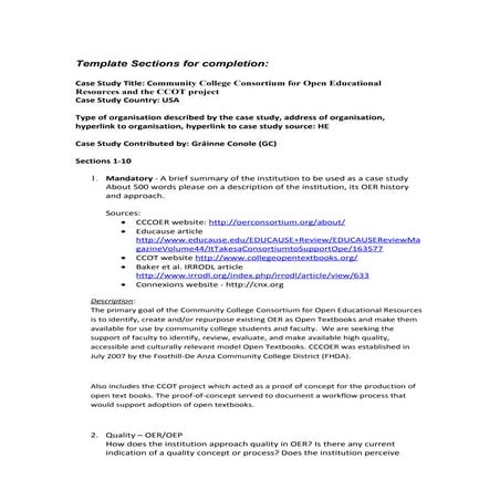 Opal case study 52 CCOT