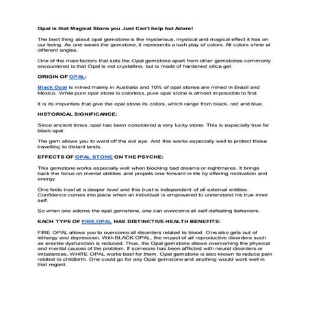 Opal is that Magical Stone you Just Can't help but Adore.docx