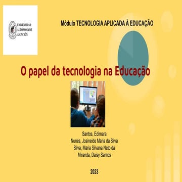 O papel da tecnologia na Educação. | PDF
