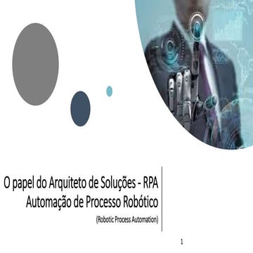 O papel do Arquiteto de Soluções na RPA. | PDF