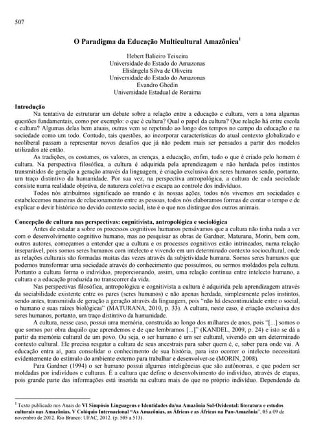 O paradigma da educação multicultur...