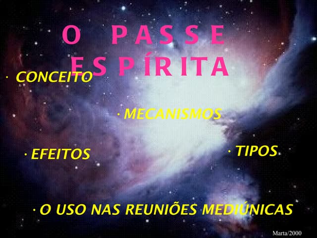 O passe espírita curso básico