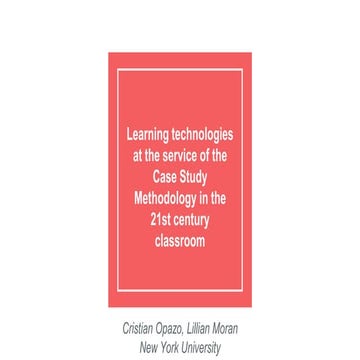 Learning technologies for case studies [EdMedia 2016]