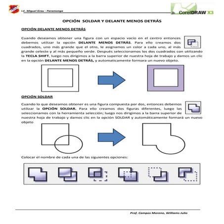 OPCION SOLDAR Y DETRAS MENOS DELANTE