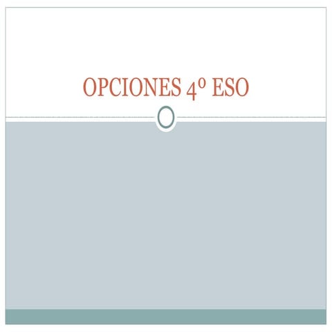 Opciones 4º eso