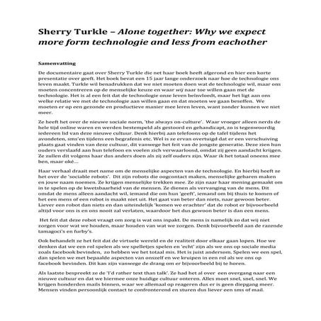 Documentaire S. Turkle
