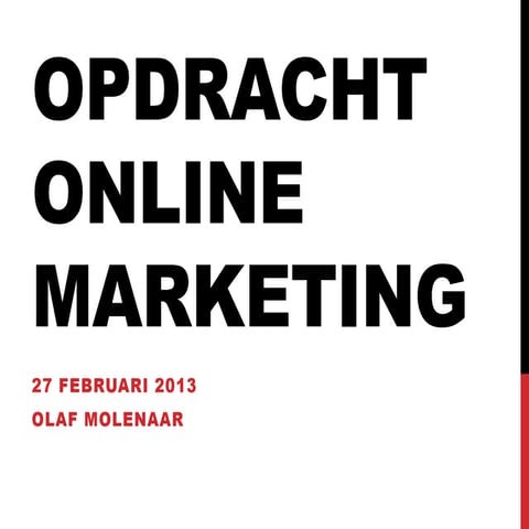 Opdracht online marketing FSM