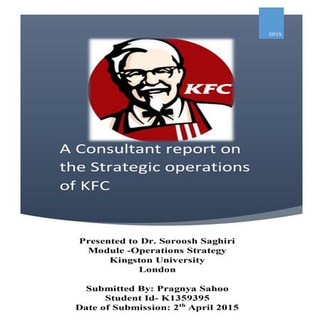 Operation strategy assignment kfc