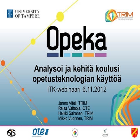 Opeka webinaari 05.11.2012