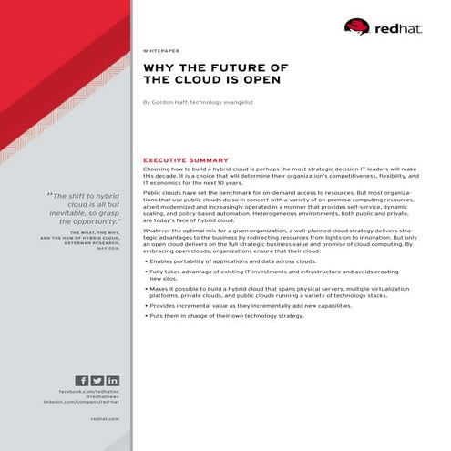 Why the future of the cloud is open