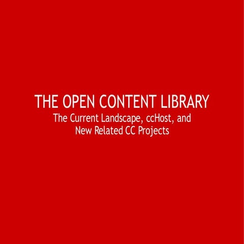 Open Content Library Guadec 2007