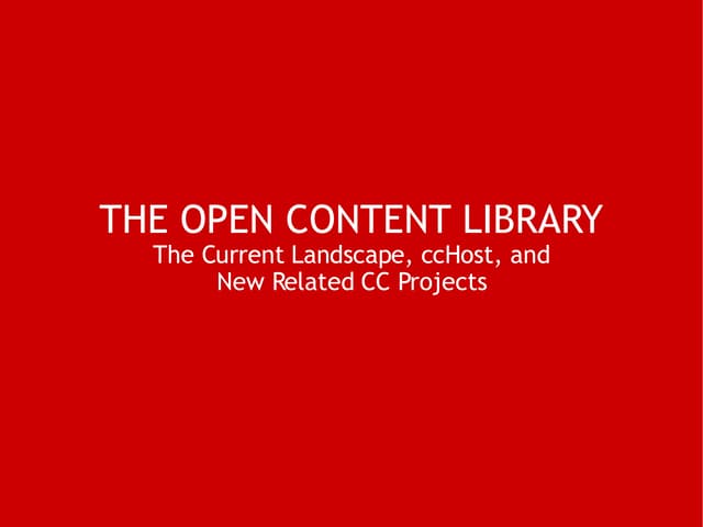 Open Content Library Guadec 2007