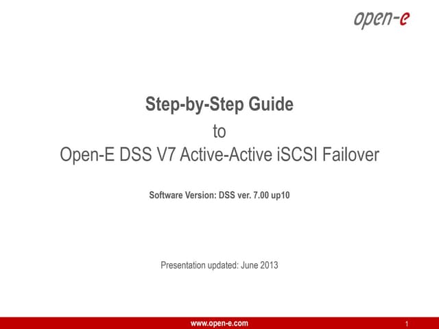 Open-E DSS V7 Active-Active Load Balanced iSCSI HA Cluster (with bonding)