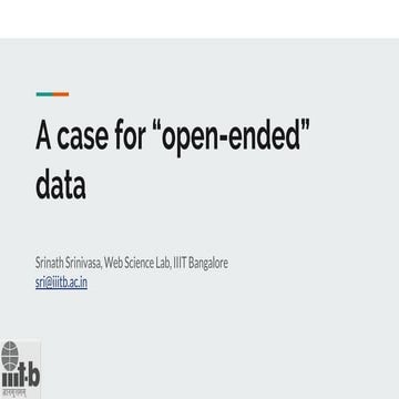 Open ended data