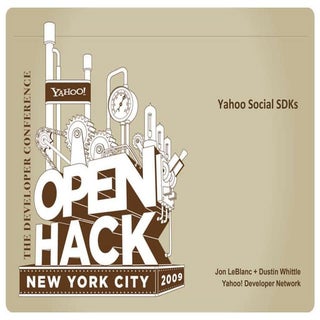 Open Hack NYC Yahoo Social SDKs