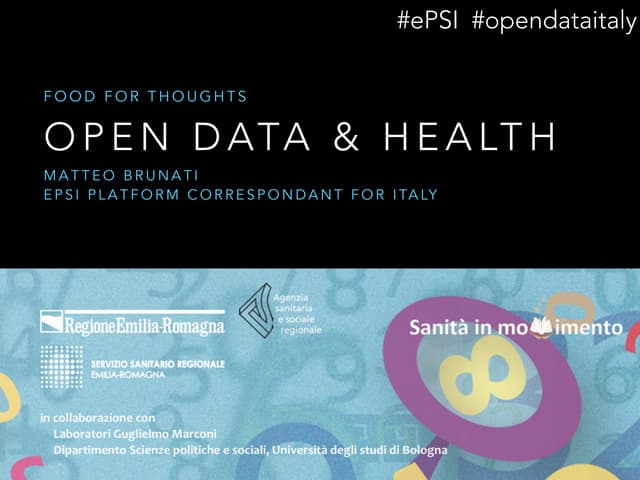 Open Data & Health: food for thoughts