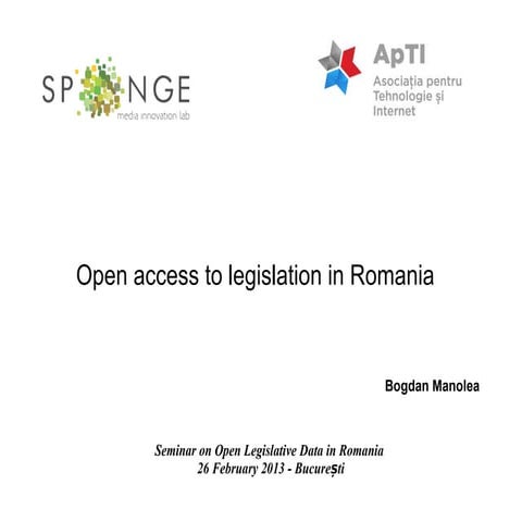 Open legislation in Romania