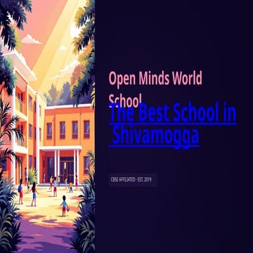 Best School in Shivamogga for Holistic Education – Open Minds World | PPTX