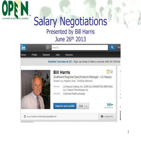 OPEN -  Salary History Presentation - Bill Harris - 6-26-13