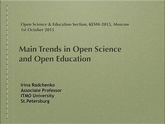 Open Science and Open Education