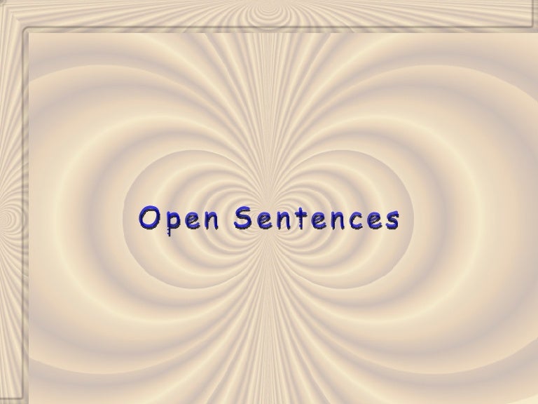 Open Sentences (Algebra1 1_3)