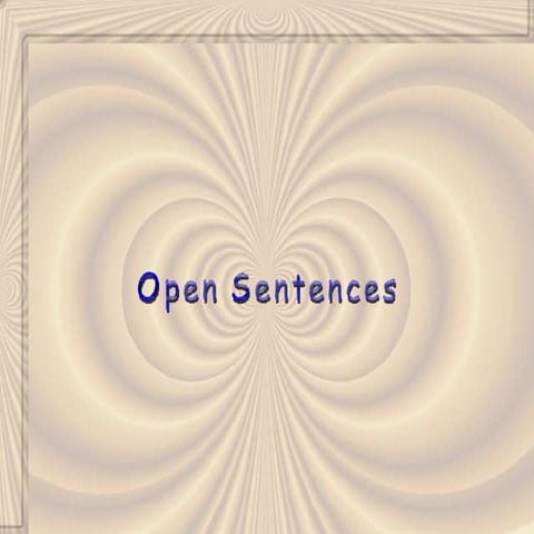 Open sentences-algebra1