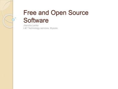 Open Source Software Concepts