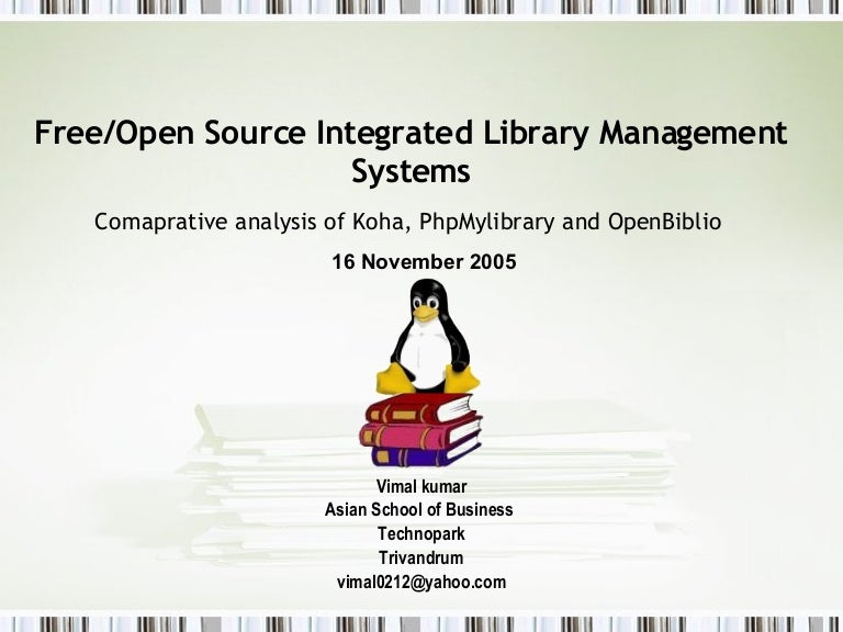 Open source Library Management Systems