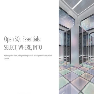 Understanding Open SQL in ABAP – SELECT, WHERE & INTO | PPTX