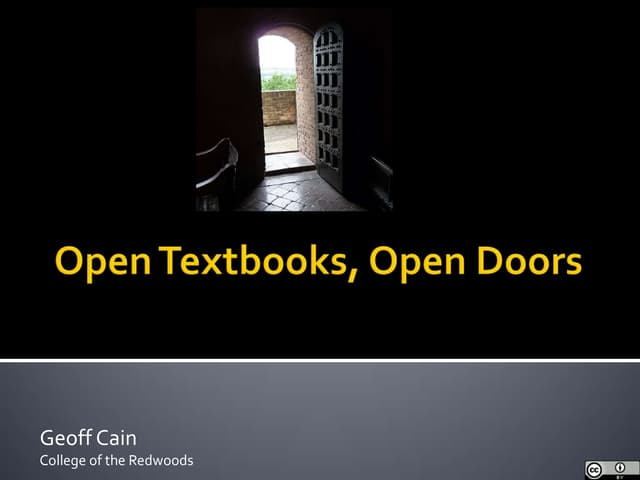 Open textbooks-presentation