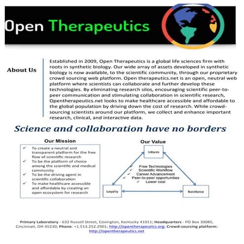 Open Therapeutics Company Brochure