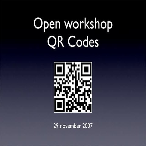 Open workshop QR Codes