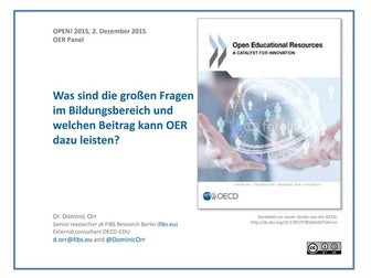Was sind die großen Fragen im Bildungsbereich und welchen Beitrag kann OER da...